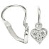 Серьги Brilio White Gold Hearts