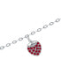 ფოტო #3 პროდუქტის Lab-Created Ruby Strawberry Cluster Ankle Bracelet in Sterling Silver, Created for Macy's