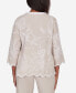 Фото #2 товара Petite Garden Party V-Neck Embroidered Floral Top