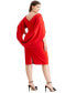 Plus Size Ruched Cape Dress