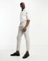 New Look linen look smart trousers in stone