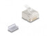 Delock RJ45 Modular Plug Cat.6A for slim and flat cable 100 pcs set - RJ45 - White - Male - Polycarbonate (PC) - Cat6a - 12.5 mm