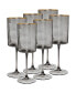 Фото #1 товара Smoked Square Shaped Wine Glasses 6 Piece Set, Service for 6