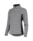 ფოტო #3 პროდუქტის Women's Black Los Angeles Dodgers Aubrey Stripe Block IslandZone Half-Zip Jacket