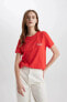 Kadın T-shirt Kırmızı C2618ax/rd93
