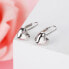 Фото #4 товара Romantic silver earrings with zircons hearts E0000557