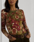 ფოტო #3 პროდუქტის Women's Floral Cotton-Blend Sweater