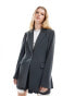 Фото #1 товара ASOS DESIGN cut out back blazer in charcoal