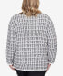 ფოტო #2 პროდუქტის Plus Size World Traveler Knit Texture Jacket with Imitation Pearl Buttons