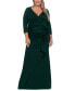 Plus Size Side-Ruffle Ruched Gown