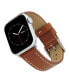 Фото #1 товара Ремешок для часов WITHit из кожи цвета медового ореха совместимый с Apple Watch 38/40/41 мм