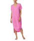 ფოტო #4 პროდუქტის Women's Printed Short-Sleeve Nightgown
