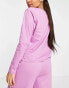 Фото #2 товара ASOS DESIGN mix & match cotton long sleeve pyjama top in lilac - LILAC