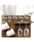 Фото #2 товара How My Wife Tells Time Wall Mounted Wine Rack with Glasses and Coffee Mugs, Set of 5