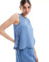 Фото #1 товара Vero Moda tie side top co-ord in medium blue chambray