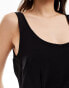 Фото #4 товара Mango cinched waist cami mini jersey dress in black