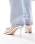 Фото #2 товара Simmi London Wide Fit Ashleigh clear mid heeled mules with embellished bow in silver