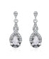 ფოტო #1 პროდუქტის Cubic Zirconia Sterling Silver Colored Stoned Teardrop Earrings