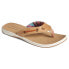 Фото #2 товара Sperry Seafish Coral Floral Flip Flops Womens Brown Casual Sandals STS87294