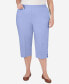 ფოტო #1 პროდუქტის Plus Size Summer Breeze Capri Pants with Hem Detail