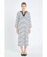 ფოტო #2 პროდუქტის Women's Stripe Jersey Midi Dress