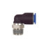 Riegler L-Steckverschraubung Blaue Serie Außengewinde R 1/2" SW 21 mm mit Gewindebeschichtung, drehbar konisch 10 mm, VE: 10