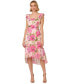 Фото #1 товара Women's Floral-Print High-Low Midi Dress