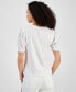 Women's Round-Neck Contrast-Sleeve Top