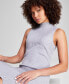 ფოტო #3 პროდუქტის Women's Mock-Neck Sleeveless Cable Knit Midi Dress, Created for Macy's