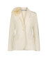 ფოტო #4 პროდუქტის Women's Classic Flower Detail Crepe Blazer Jacket