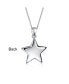 ფოტო #3 პროდუქტის Initial Letter Minimalist Alphabet American USA Patriotic Celestial Rock Star Super Dangling Star Pendant Necklace For Women For .925 Sterling Silver