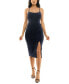 ფოტო #1 პროდუქტის Juniors' Lurex Knit Lace-Up Back Midi Dress