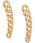 Curb Link Chain Ear Climbers in 10k Gold