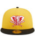 Фото #3 товара Men's Yellow, Black Oakland Athletics Grilled 59FIFTY Fitted Hat