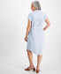 ფოტო #2 პროდუქტის Petite Striped Cotton Camp Shirt Dress, Created for Macy's