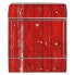 Briefkasten Stahl Rote Holzlatten