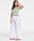 Women's Linen-Blend High-Rise Wide-Leg Pants, Created for Macy's