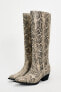 Фото #4 товара Ботинки женские ZARA в стиле ковбой с рисунком под кожу змеи
