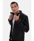 Фото #7 товара Men's Black Leather Jacket, Cracked
