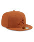 Men's Brown Atlanta Braves Spring Color 59FIFTY Fitted Hat Коричневый, 7 1/4 - фото #4