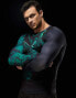 Фото #13 товара Рашгард Cody Lundin для мужчин с 3D печатью, тесная верхняя одежда для тренировок, длинный рукав - Майка сжатия для мужчин.