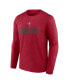 ფოტო #3 პროდუქტის Men's Red Tampa Bay Buccaneers Big and Tall Wordmark Long Sleeve T-shirt