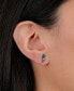 ფოტო #2 პროდუქტის Multicolor Crystal Parrot Stud Earrings in Sterling Silver, Created for Macy's