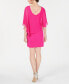 ფოტო #3 პროდუქტის Rhinestone-Trim Chiffon Popover Dress