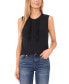 Women's Ruffled Button-Front Sleeveless Blouse