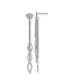 ფოტო #1 პროდუქტის Stainless Steel Polished Multi Chain Dangle Earrings