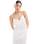 Vila Bridal satin cami top co-ord in white