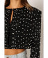 ფოტო #7 პროდუქტის Women's Monica All Over Pearl Crop Jacket