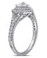 ფოტო #2 პროდუქტის Certified Diamond (1 ct. t.w.) Heart-Shape Double Halo Engagement Ring in 14k White Gold