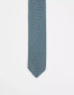 River Island knitted pointed tip tie in blue